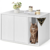 SONGMICS HOME cat litter enclosure front view shows minimalist design and sturdy build