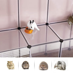 SONGMICS transparent plastic panels highlight clear viewing while pets play