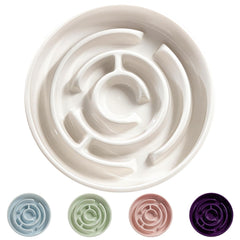 Soniuong ceramic slow feeder bowl maze design for small dogs