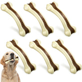 Sosation bone chew toy nylon and cowhide close-up demonstrates durable chewing