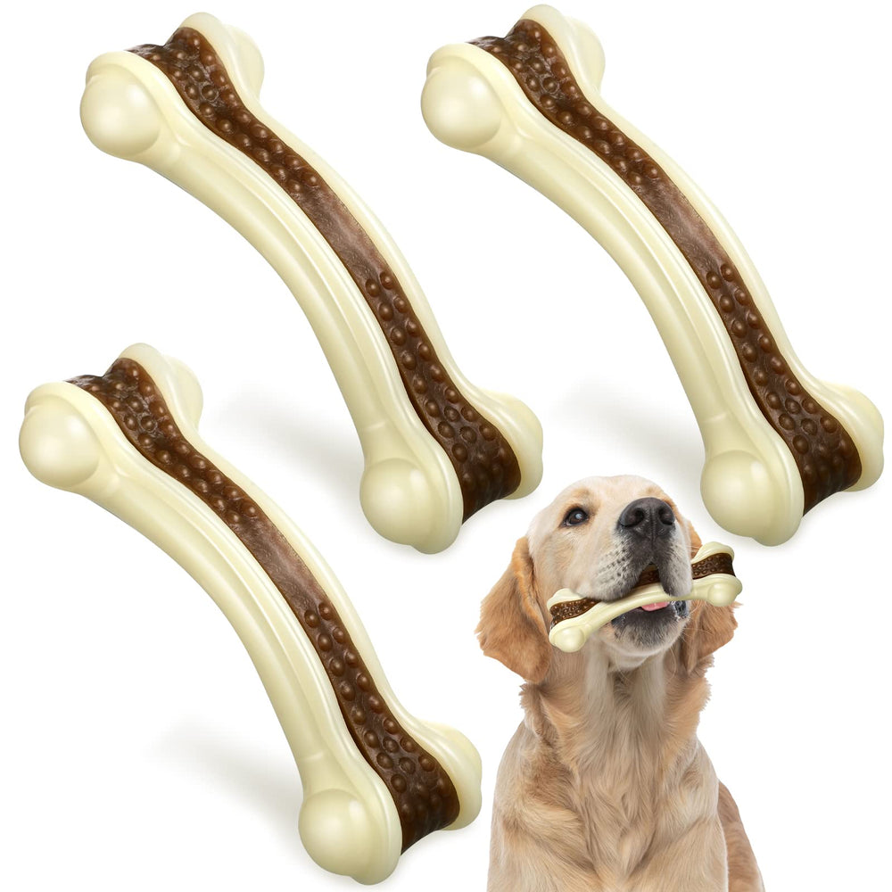Sosation curved bone toy with beef flavor supports chewing comfort