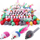 Sosation plush cat mouse toy with rattle for engaging indoor play