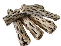 SoShrimp cholla wood top view highlighting natural branching for aquarium decor and shelter.