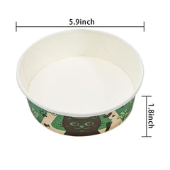 SOUJOY paper travel bowls with cute print ideal for on-the-go pet meals