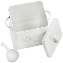 SOUJOY white vintage farmhouse canister on counter adds organization