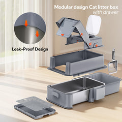 Soulbond detachable drawer with flip-top lid enables quick refills and thorough cleaning