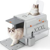 Soulbond XXXL stainless steel litter box with front entry for easy access and reduced tracking