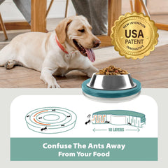 SoulThink Ant Proof Tray bottom shows skid-proof rubber for stable bowls.