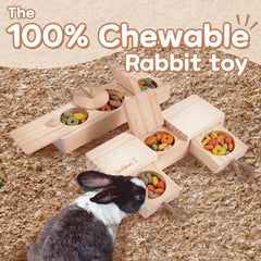 SoulThink Sniff n' Snack bunny chew toy foraging drawer invites investigation.