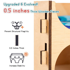 SoulThink sugar pine wood with natural texture and durable chew-friendly surface