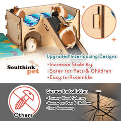SoulThink wooden castle with ramp offering easy access and sturdy climbing