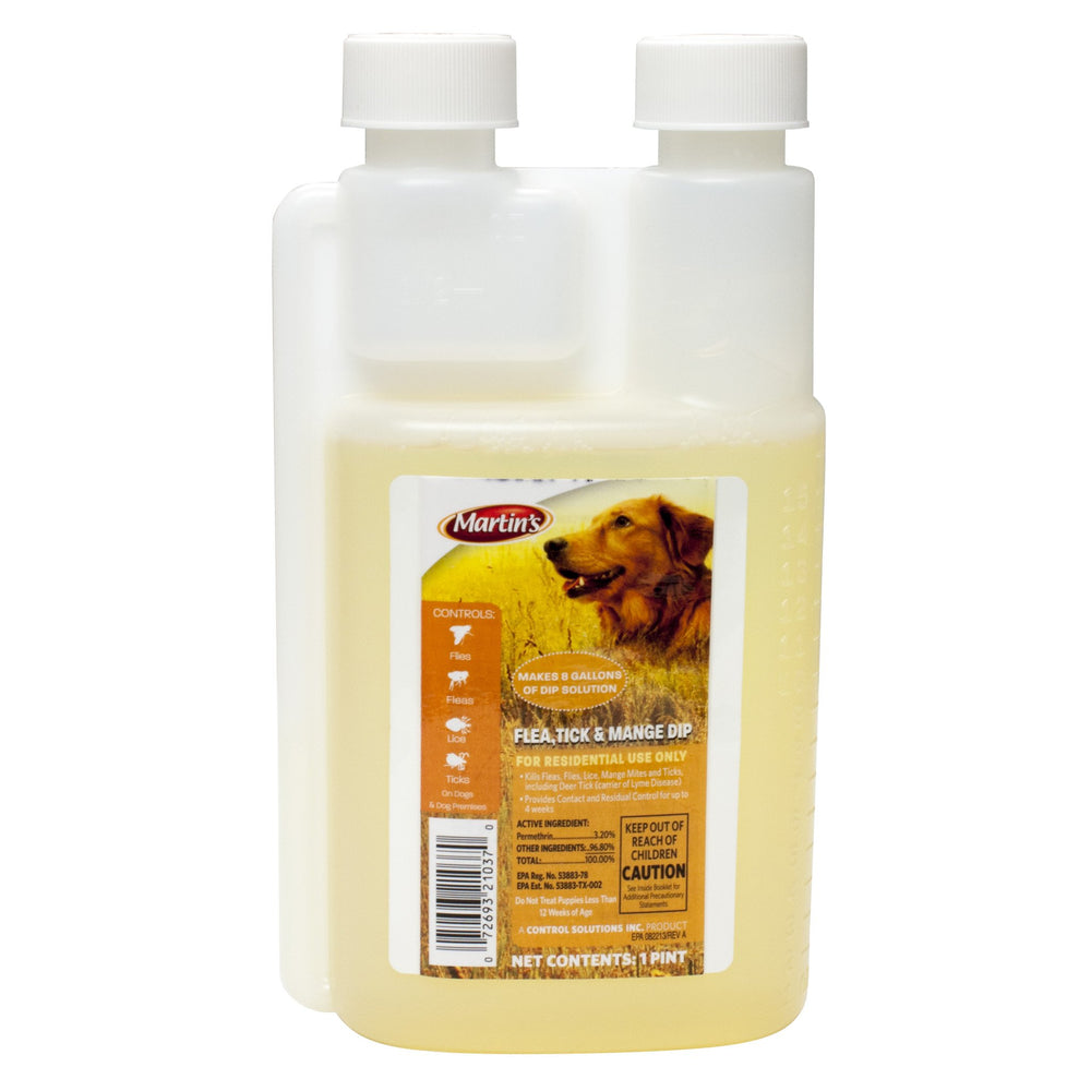 Southern Ag Flea Tick Mange Dip bottle for effective parasite protection on pets.
