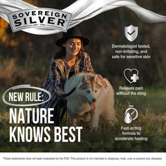 Sovereign Silver Pets First Aid Gel application on skin demonstrates gentle ease.