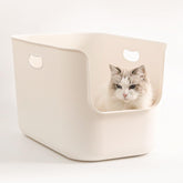 SpaceTime Extra Large Litter Box with High Sides keeps mess contained for multi-cat homes.