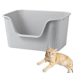 SpaceTime large cat litter box with low entry for easy kitten access.