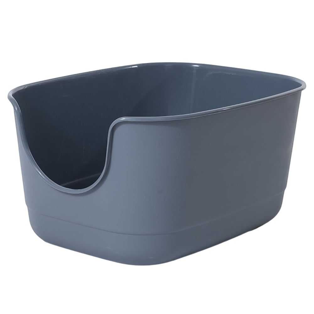 SpaceTime XL litter box with high sides keeps litter contained for mess-prone cats