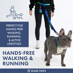 Spark Paws Bungee Leash absorbs shocks to reduce arm strain during sudden lunges.