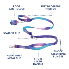 Spark Paws Handsfree Leash shock-absorbing bungee reduces pull impact.