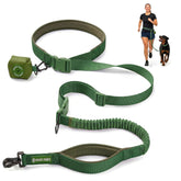 Spark Paws handsfree leash worn at the waist for hands-free control during runs