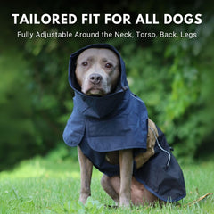 Spark Paws raincoat breathable mesh lining keeps dogs comfortable.