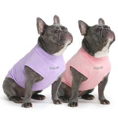 Spark Paws Sunblock Dog T-Shirt front view shows SPF30 UV protection for sensitive skin.