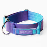 Spark Paws Tactical Dog Collar close-up showing rugged nylon and sturdy buckle for big dogs.