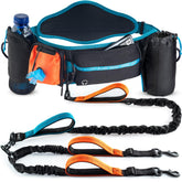SparklyPets double-bungee waist leash for two dogs offers hands-free control.