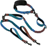 SparklyPets dual-dog leash gradient blue for balanced two-dog walks.