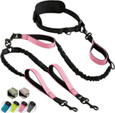 SparklyPets hands-free double-dog leash with padded handles offering steady control.