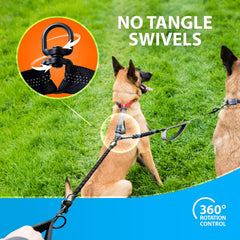 SparklyPets Rope Bungee Dual Leash absorbs shocks for calmer walks.