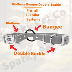 Biothane waterproof material resists water, mud, and odors for outdoor training.