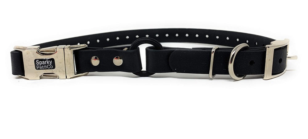 Sparky Pet Co Zeus bungee strap replacement supports universal e-collar setups with flexible movement.