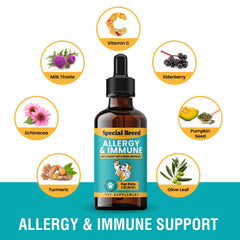 Special Breed Allergy and Immune USA-made label signals trusted quality for pets