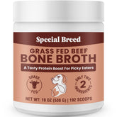 Special Breed bone-broth-powder-topper boosts flavor for picky eaters.