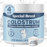 Special Breed Bovine Colostrum powder bag — grass-fed immune support for pets.