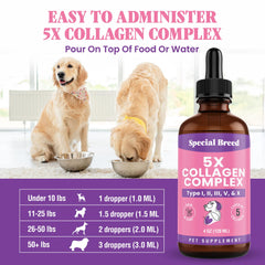 Special Breed dog joint mobility liquid highlights improved movement potential.