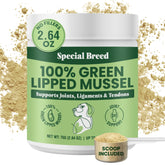Special Breed Green Lipped Mussel Powder bottle for dogs and cats supports joint comfort.