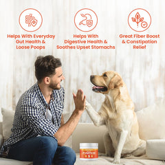 Special Breed pumpkin powder dog food topper sprinkled on meals for flavor.
