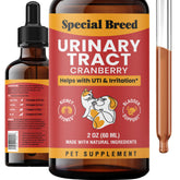 Special Breed urinary tract treatment bottle for cats and dogs supports urinary comfort.