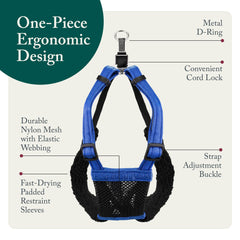 Sporn No Pull Harness easy on/off design slips over the head for quick fitting.