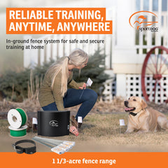 SportDOG boundary wire enabling flexible enclosure setup.