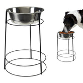 SPOT Hi Rise wire stand elevating meals for comfortable feeding.