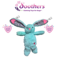 Soft plush SPOT Soothers Heartbeat Bunny with removable squeaker for play.