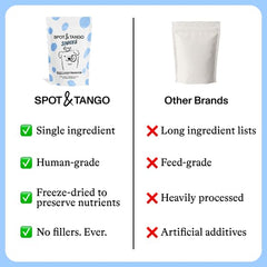Spot & Tango Freeze-Dried Cheese Treats demonstrate light, crunchy texture