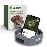 SpotOn GPS collar demonstrates boundary setup on app for precise control.