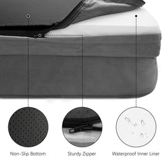 Spotted Play waterproof liner protecting the mattress from spills and accidents.
