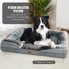 Spotted Play bed features waterproof lining to protect the foam core.