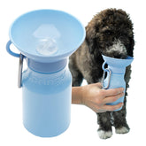 Springer dog water bottle cap-squeeze enables one-handed hydration on walks.