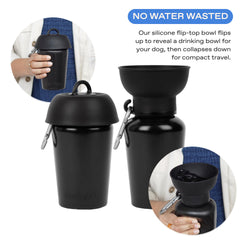 Springer Flip Dog Water Bottle is compact and lightweight for easy packing.