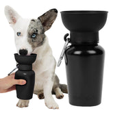 Springer Flip Dog Water Bottle with foldable bowl for on-the-go hydration.